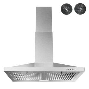 Streamline 30 in. Luttuni Convertible Wall Mount Range Hood in Brushed Stainless